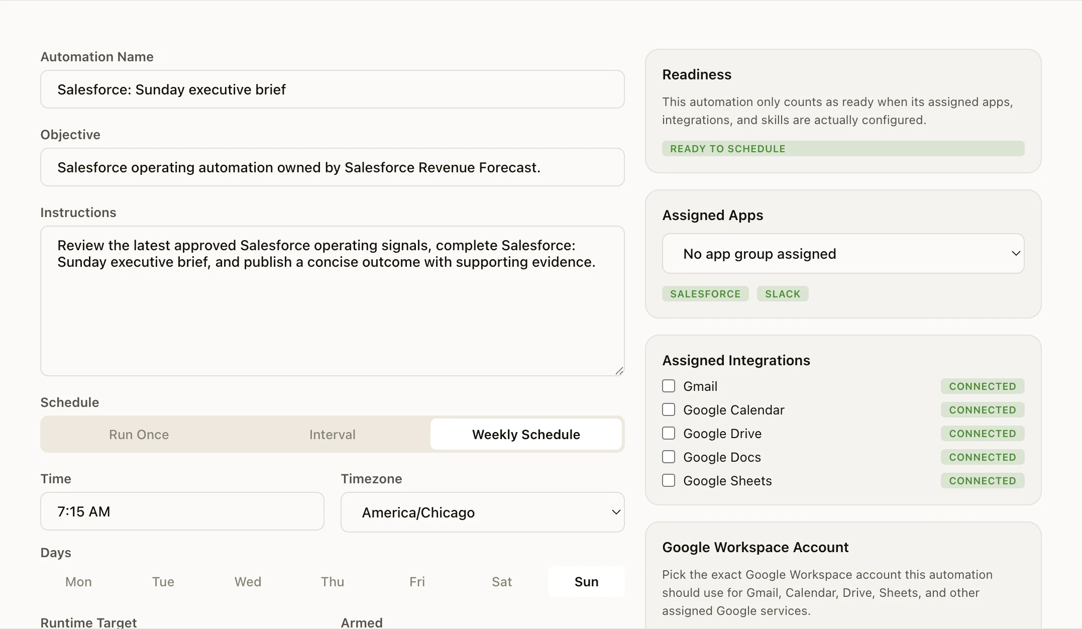 Neotask automation definition and readiness checks
