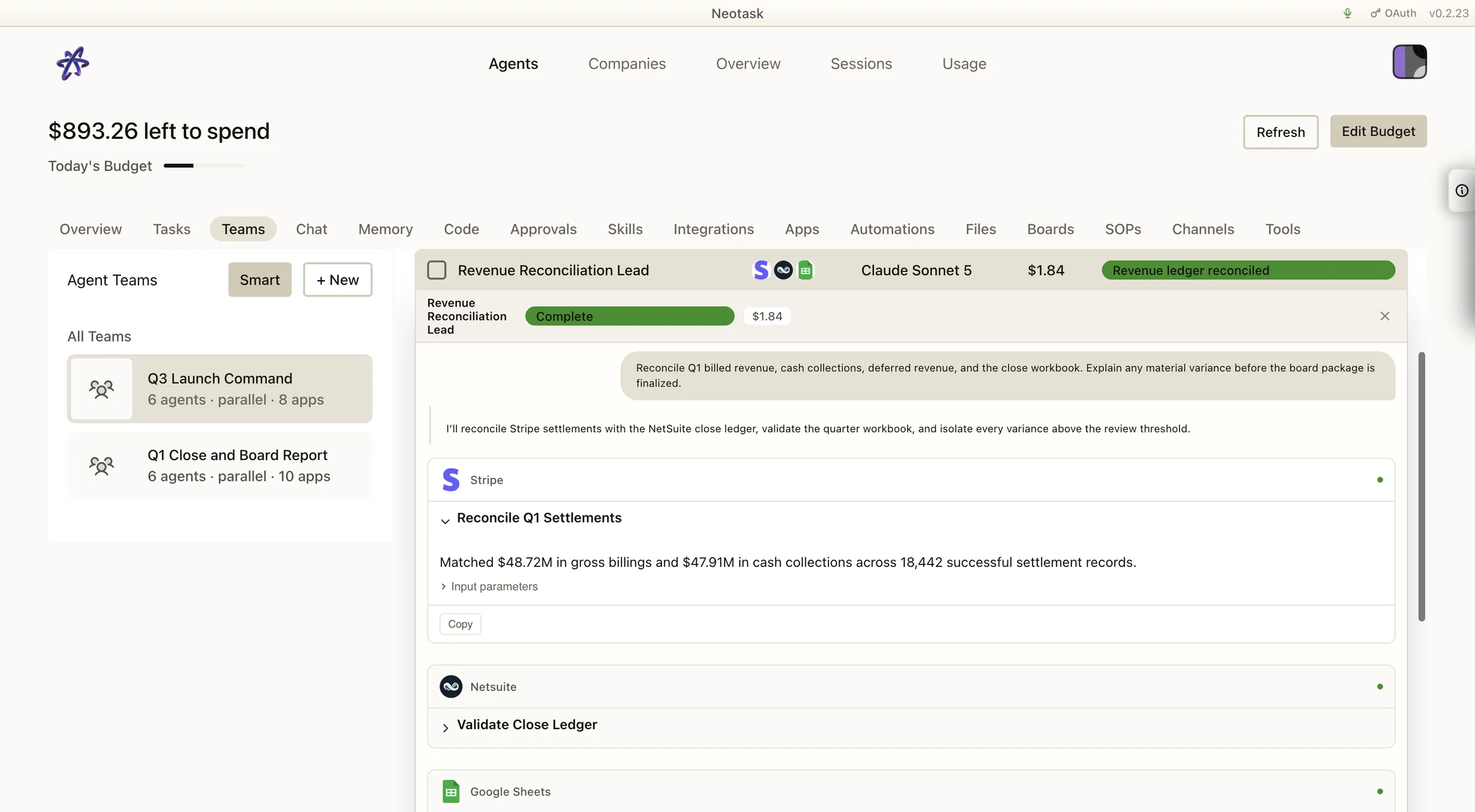 Revenue Reconciliation Lead matching Stripe settlements with the NetSuite close ledger