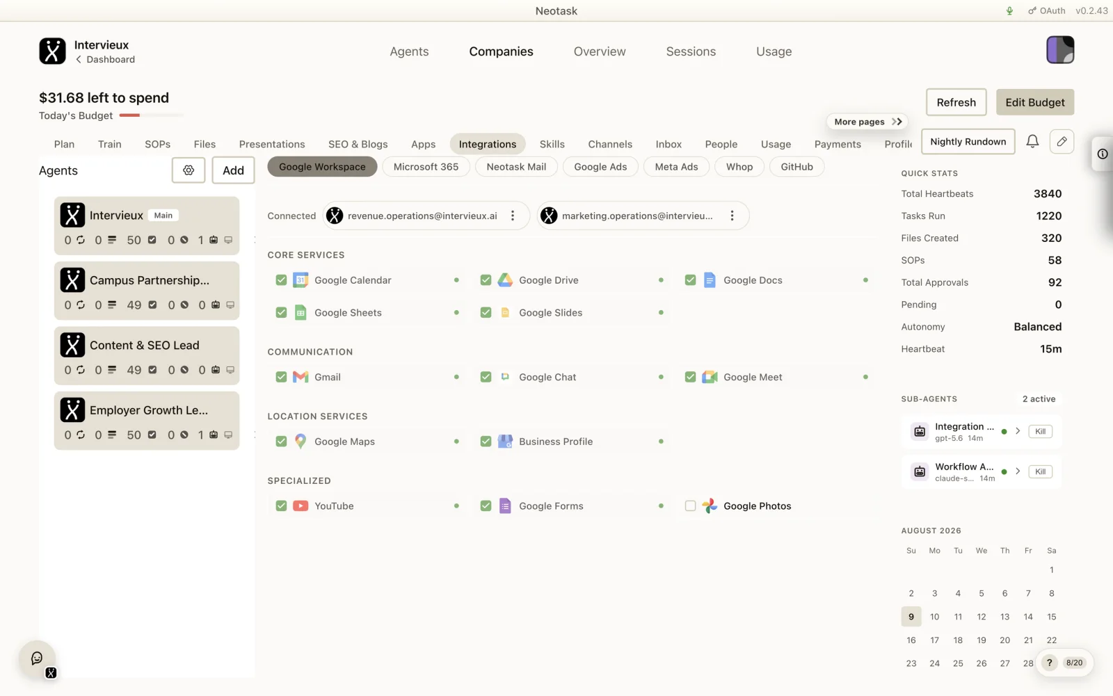 In the apps you already use. Google Workspace, Microsoft 365 and 1,200+ integrations.