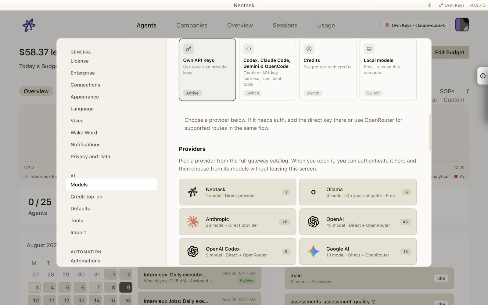 400+ models. Anthropic, OpenAI, Google, DeepSeek, Mistral and dozens more.